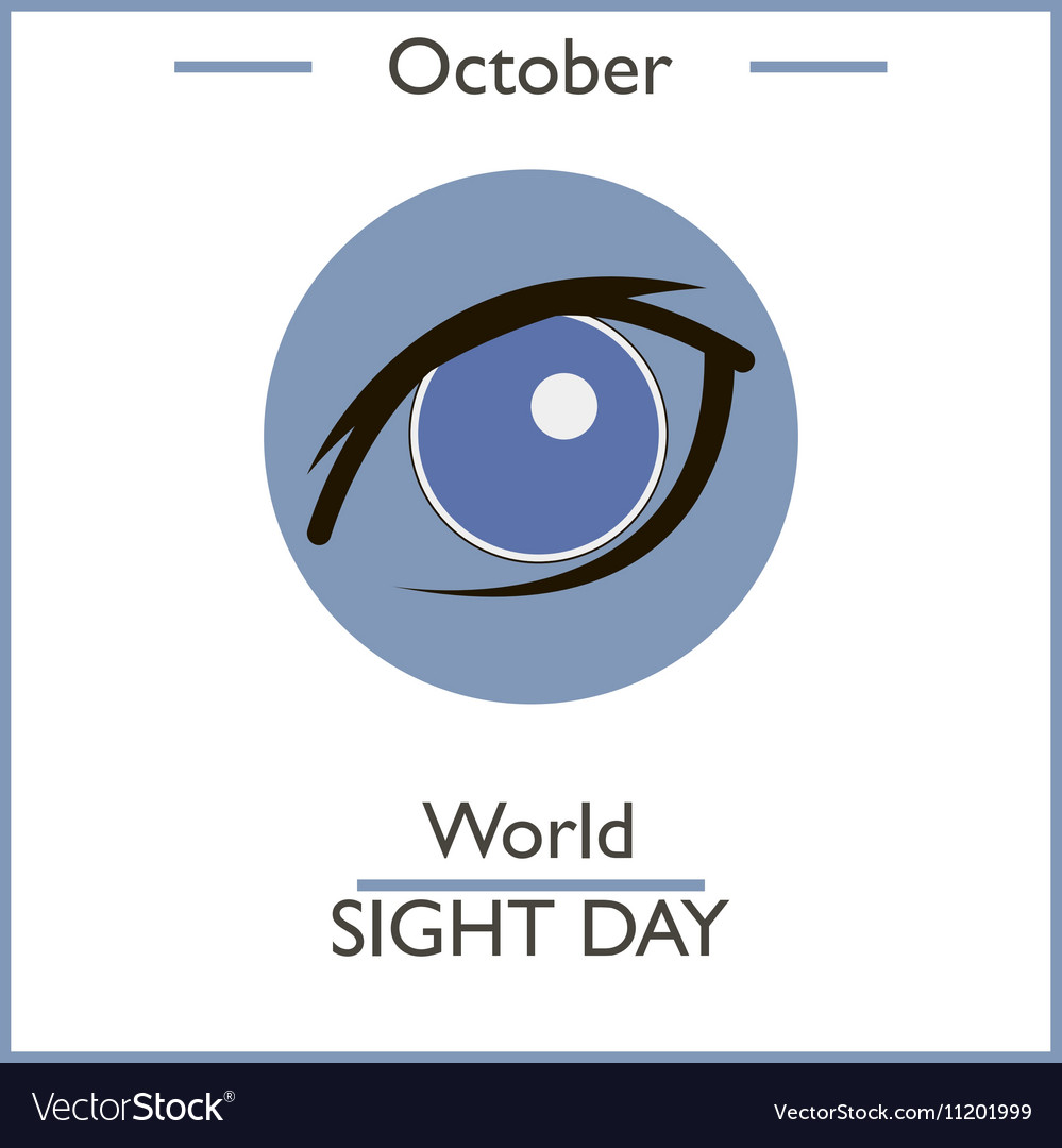 World sight day Royalty Free Vector Image VectorStock