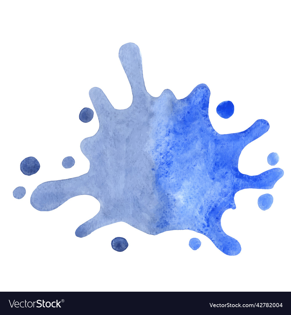 Blue color water drop watercolor banner Royalty Free Vector