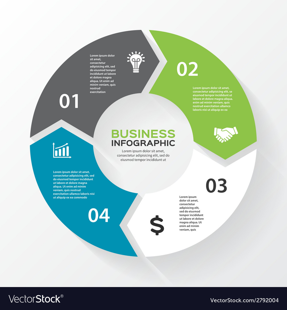 Circle arrows for infographic template for diagram