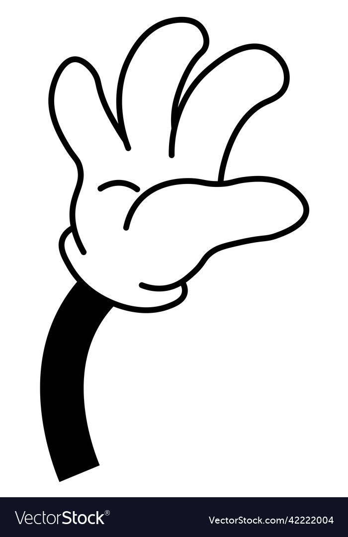 Hands gesture greeting and waving arm Royalty Free Vector