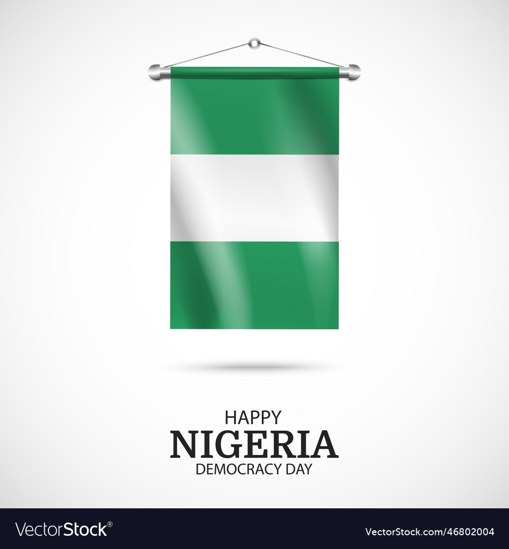 Nigeria democracy day Royalty Free Vector Image