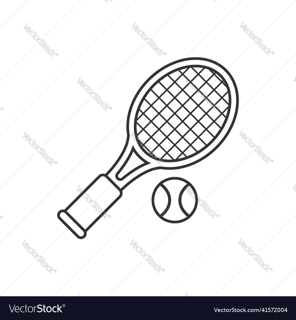 Tennis racket icon in flat style gaming racquet Vector Image