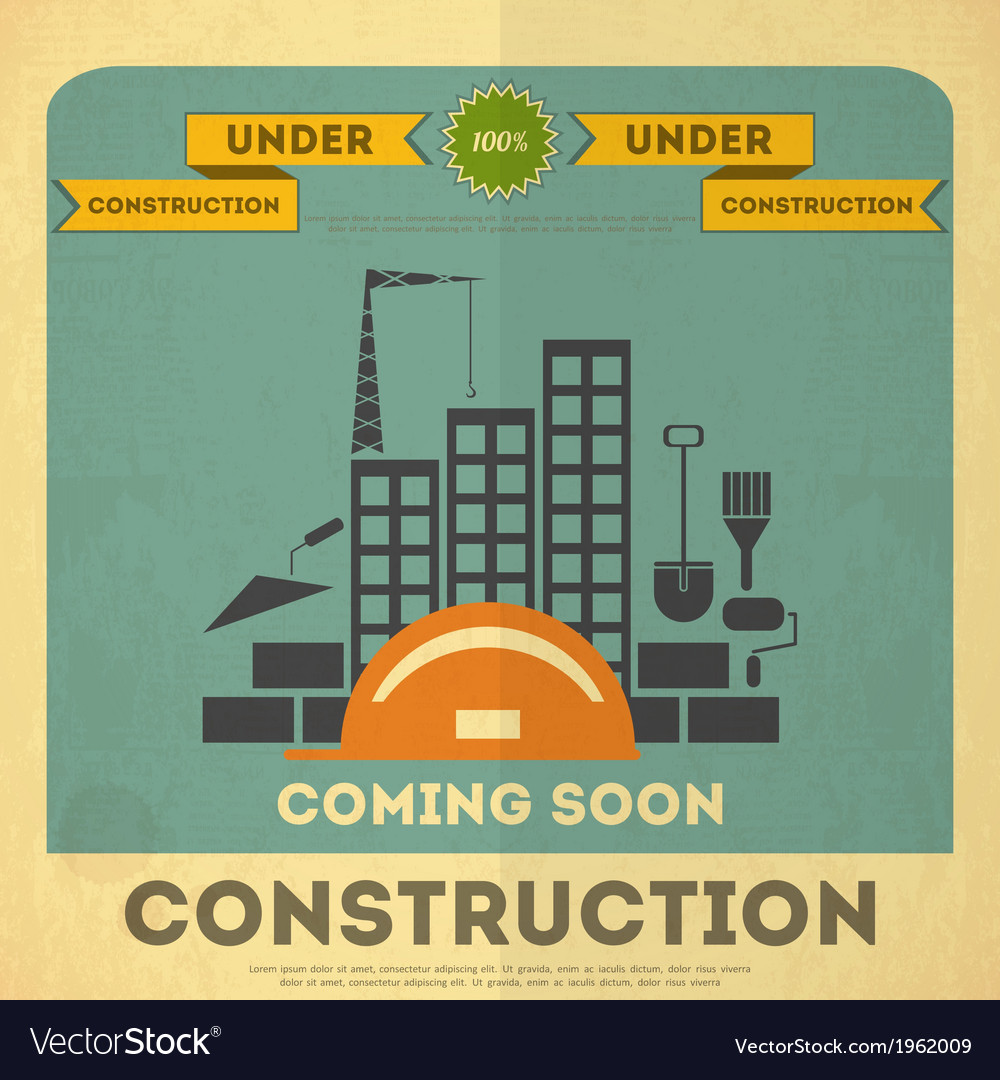 Construction placard Royalty Free Vector Image