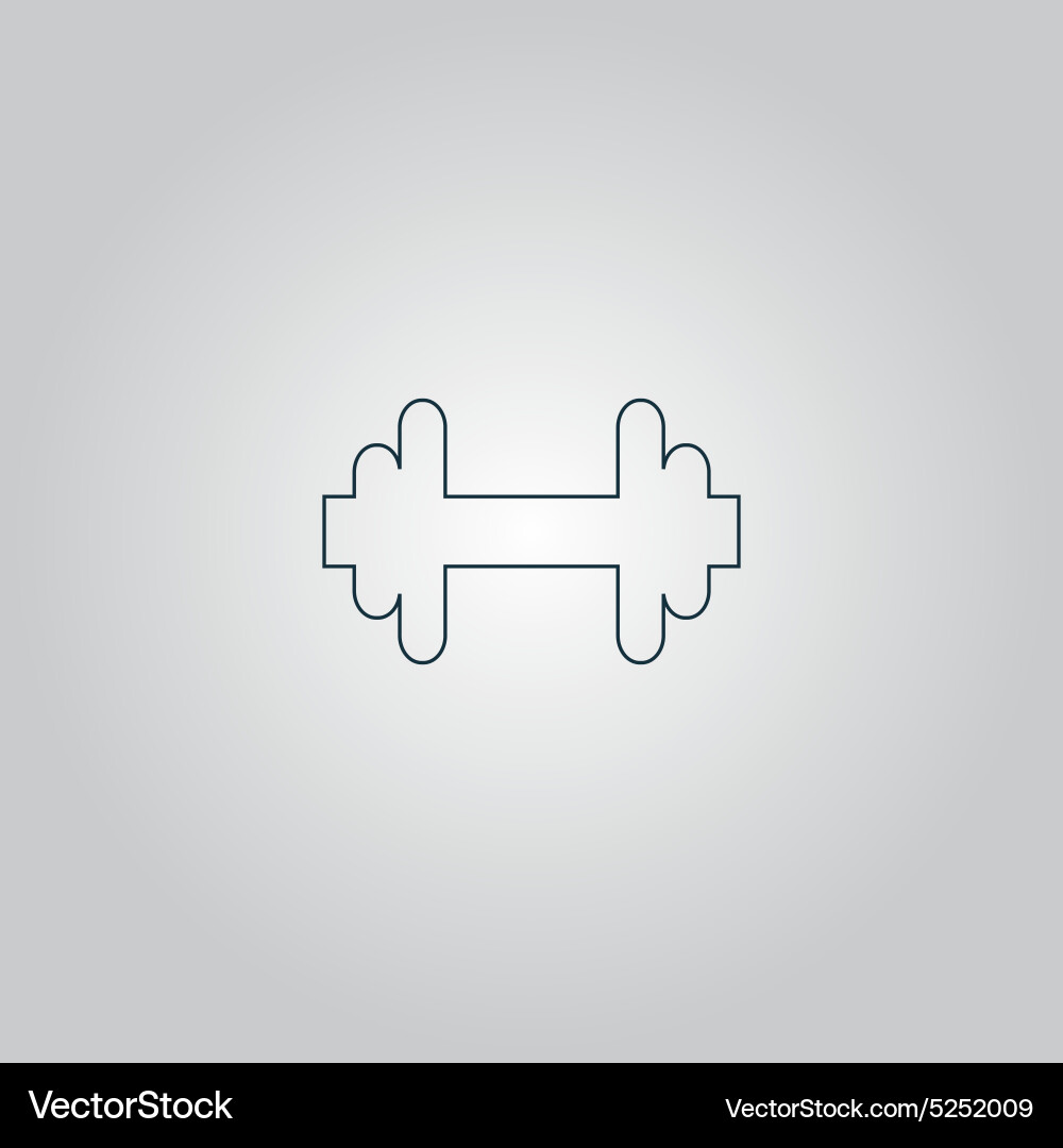 Dumbbell icon Royalty Free Vector Image - VectorStock