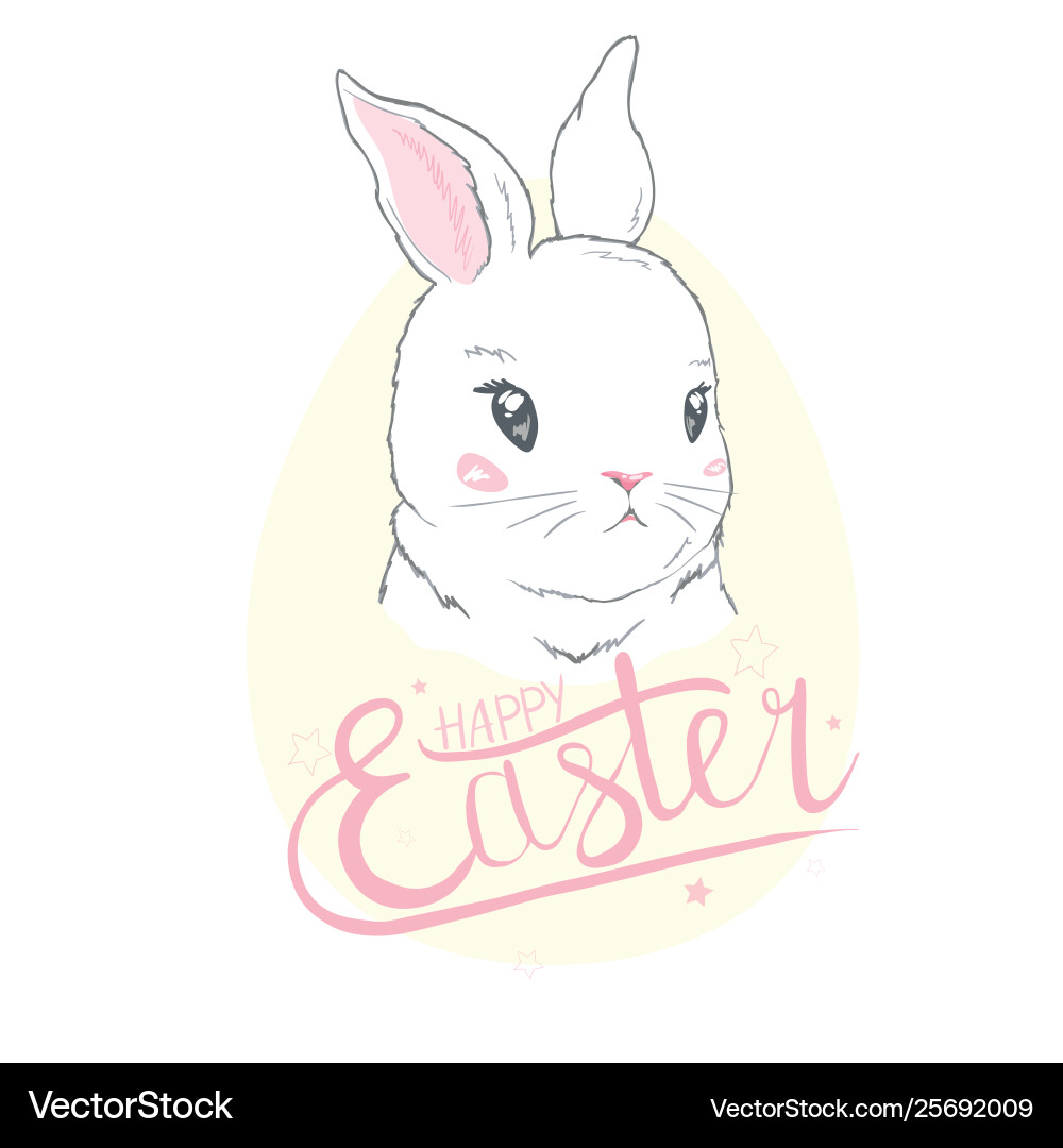 Easter rabbit bunny Royalty Free Vector Image - VectorStock