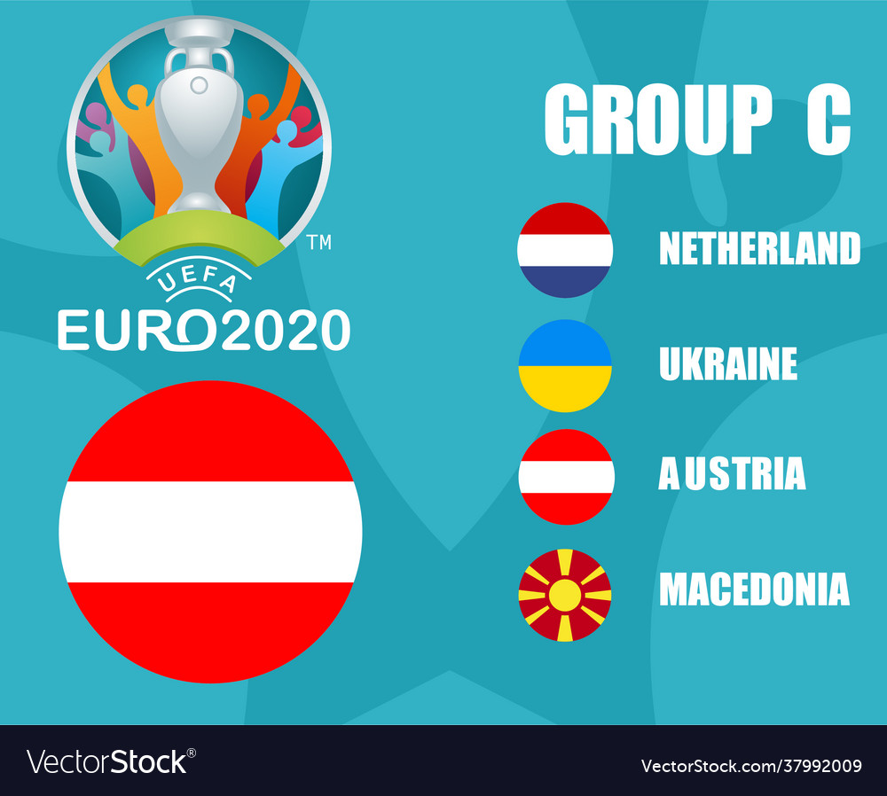 Euro 2020 Group C Austria Royalty Free Vector Image