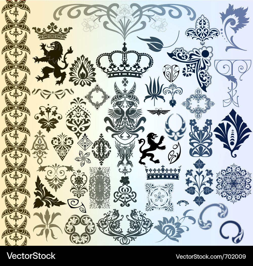 Retro set Royalty Free Vector Image - VectorStock