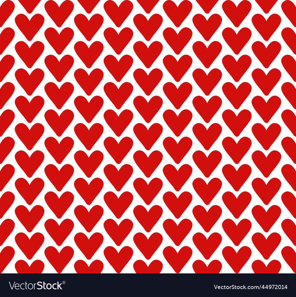 Red heart seamless pattern design Royalty Free Vector Image