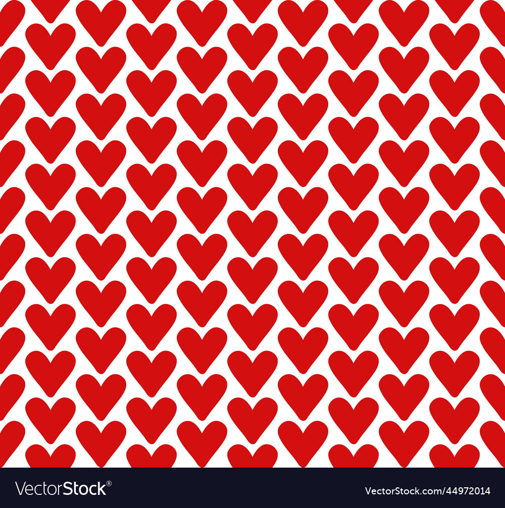 Red heart seamless pattern design