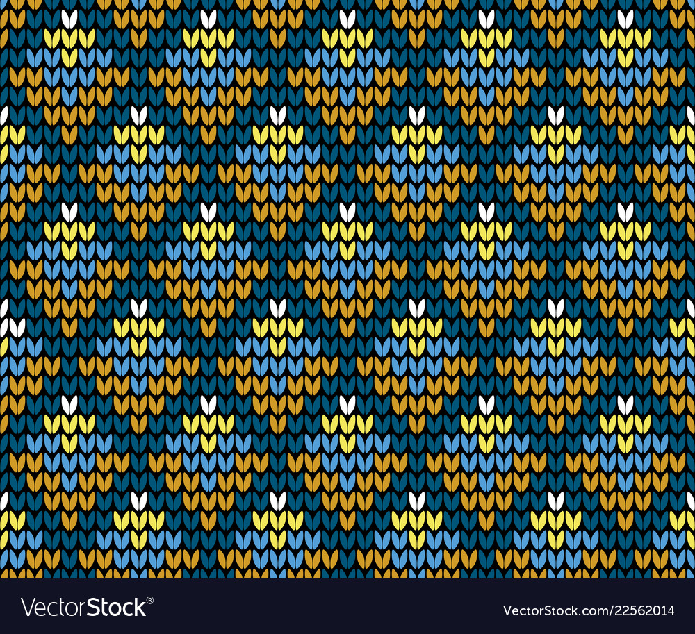 Seamless golden squares knitting wallpaper