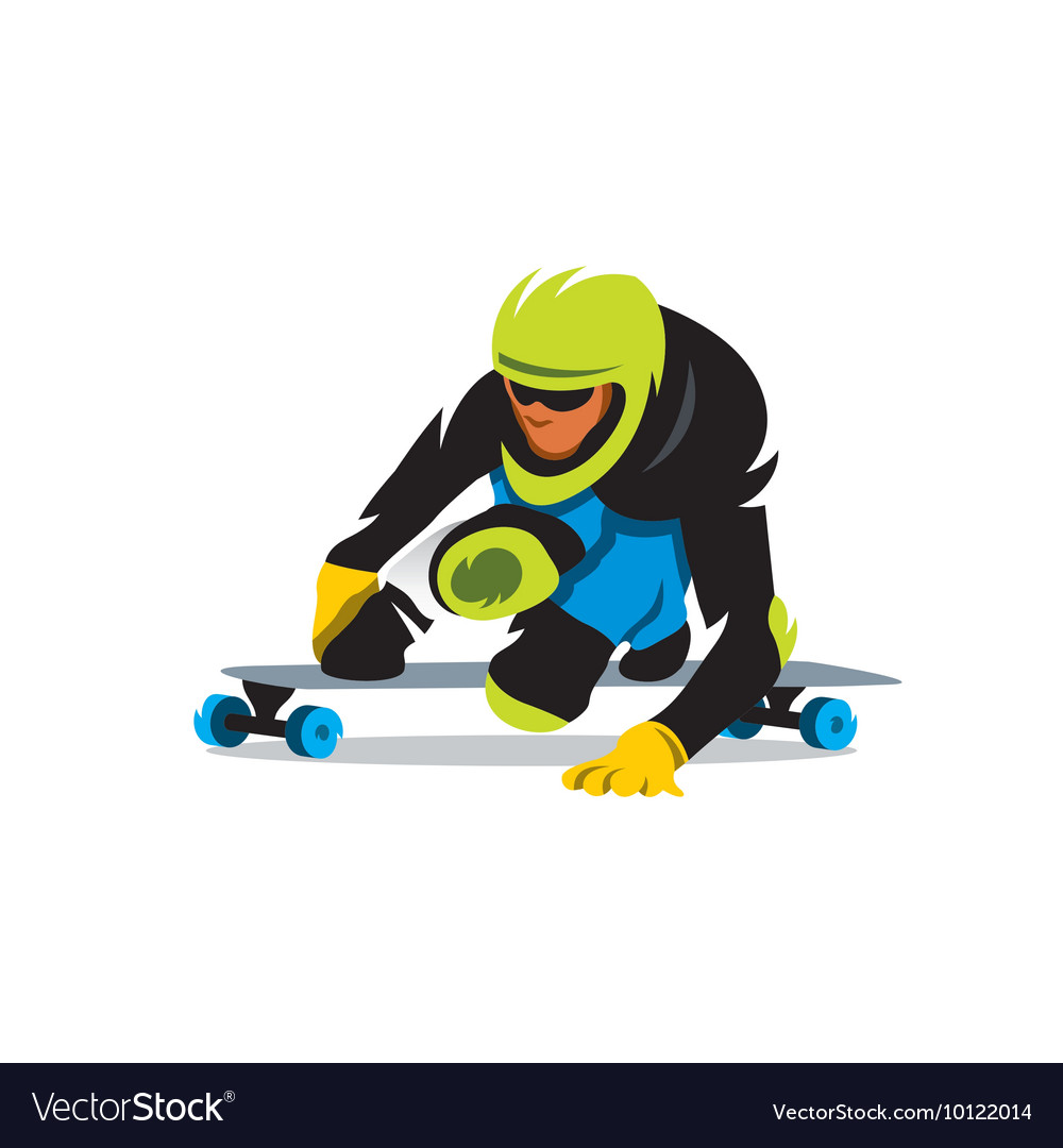 Street luge cartoon Royalty Free Vector Image - VectorStock