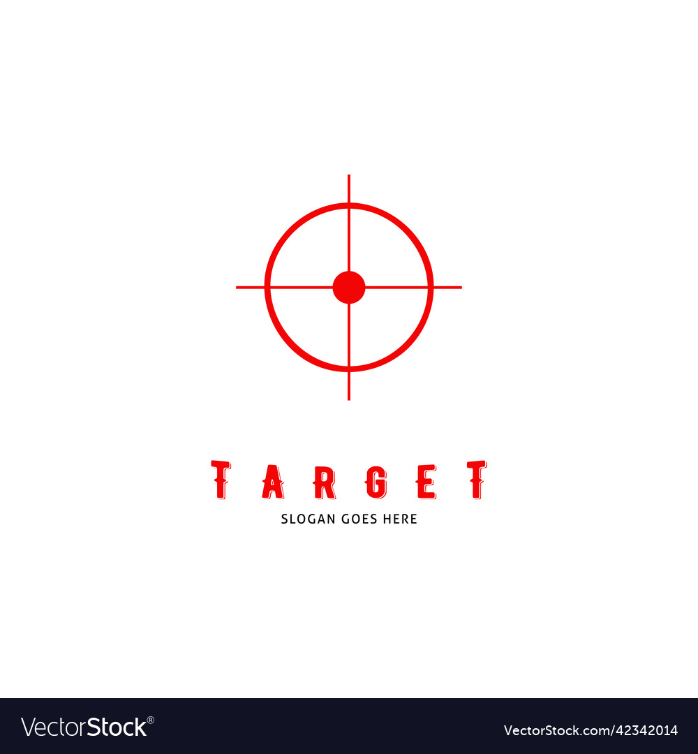 Target logo icon template design Royalty Free Vector Image