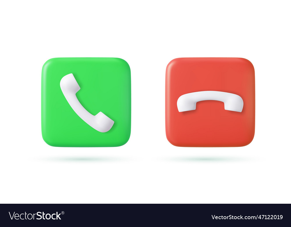 3d Red And Green Yes No Buttons Icon Royalty Free Vector