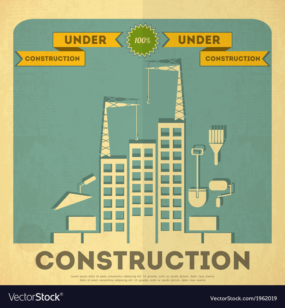 Construction placard Royalty Free Vector Image