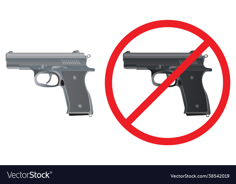 Gun pistol Royalty Free Vector Image - VectorStock