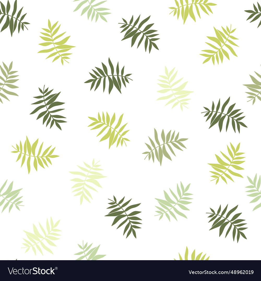 Seamless green leaf pattern