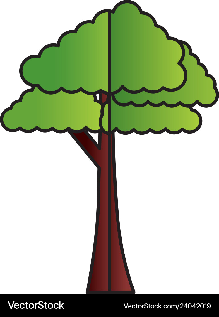 Tree forest nature Royalty Free Vector Image - VectorStock