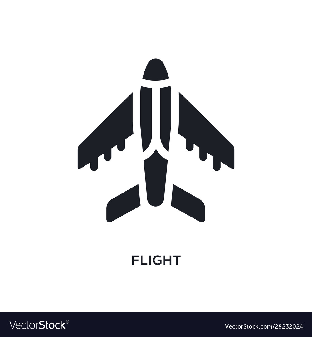 Black flight isolated icon simple element from Vector Image