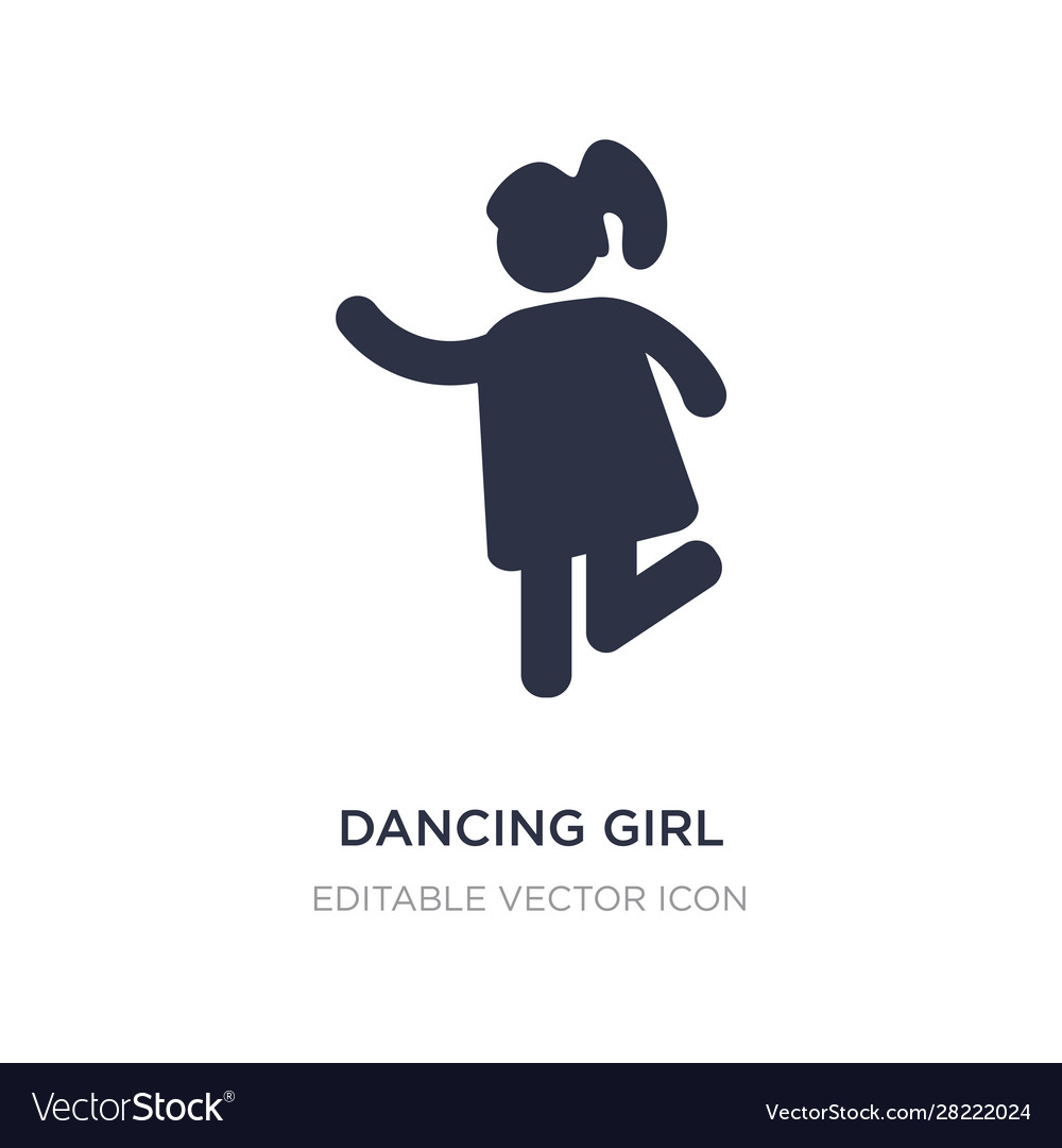 Dancing girl icon on white background simple Vector Image