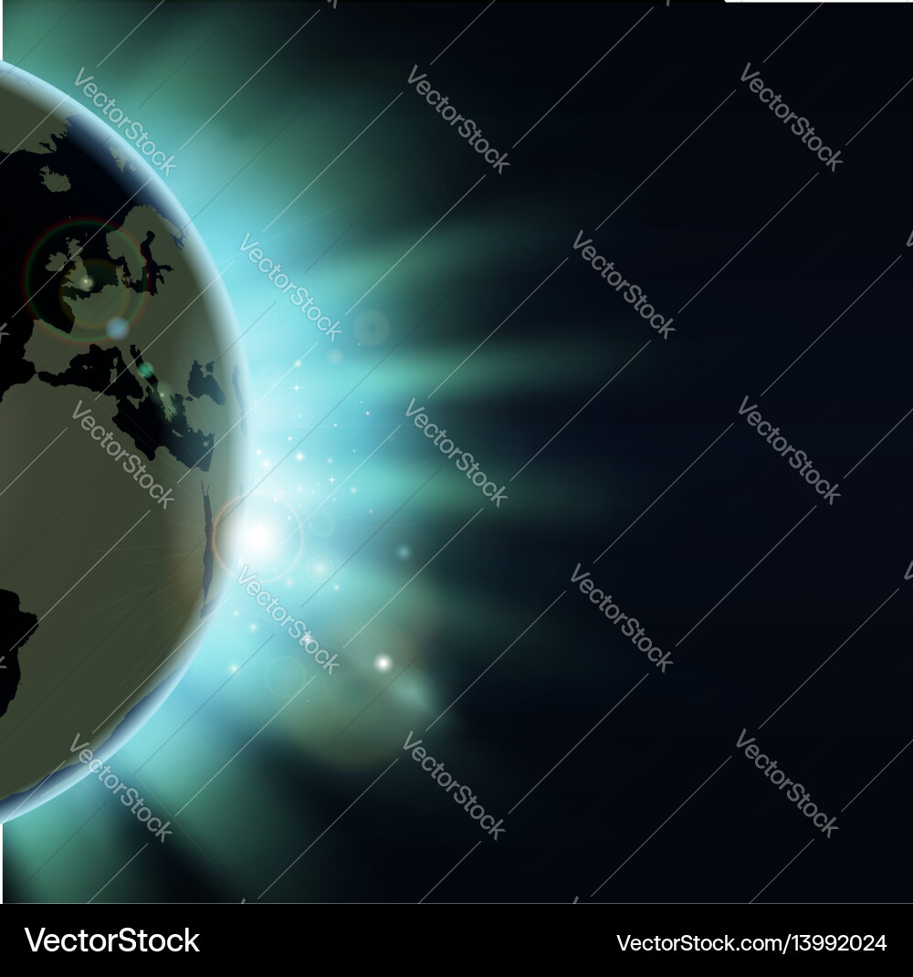 Earth eclipse concept Royalty Free Vector Image