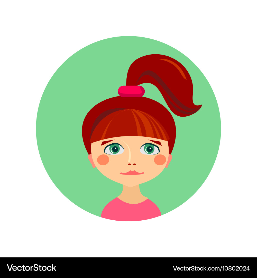 Female face avatar profile head Royalty Free Vector Image