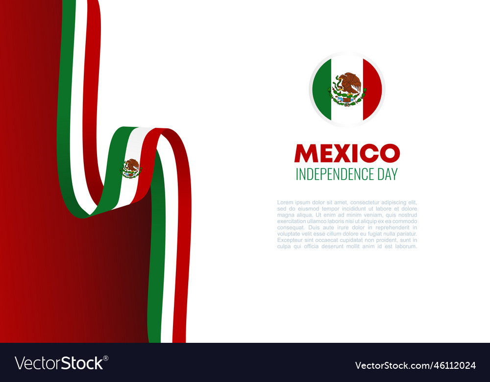 Mexico independence day background banner poster Vector Image