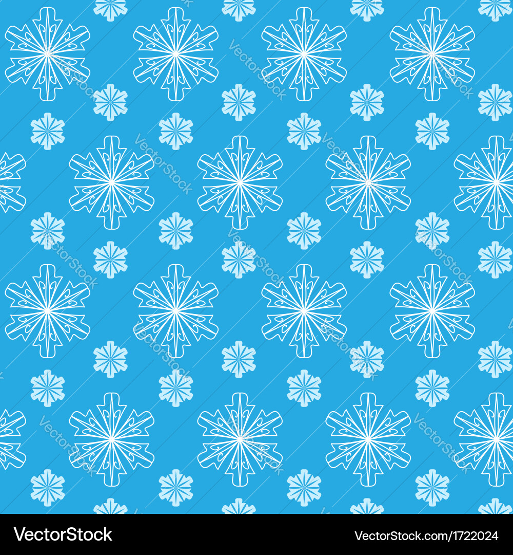 Snowflakes seamless pattern Royalty Free Vector Image