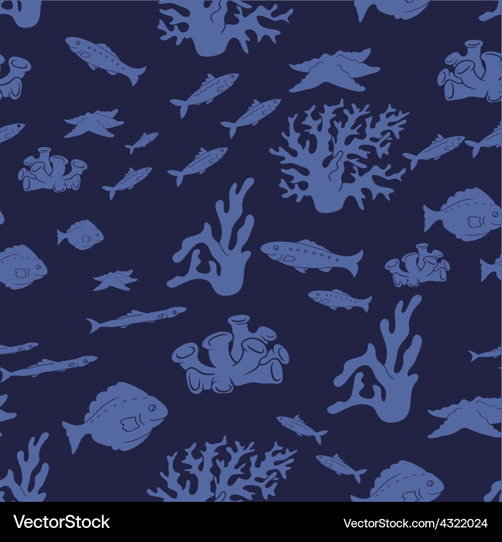 Underwater pattern Royalty Free Vector Image - VectorStock