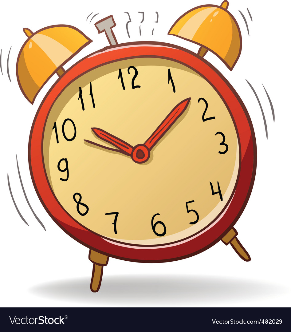 Cartoon alarm clock Royalty Free Vector Image - VectorStock