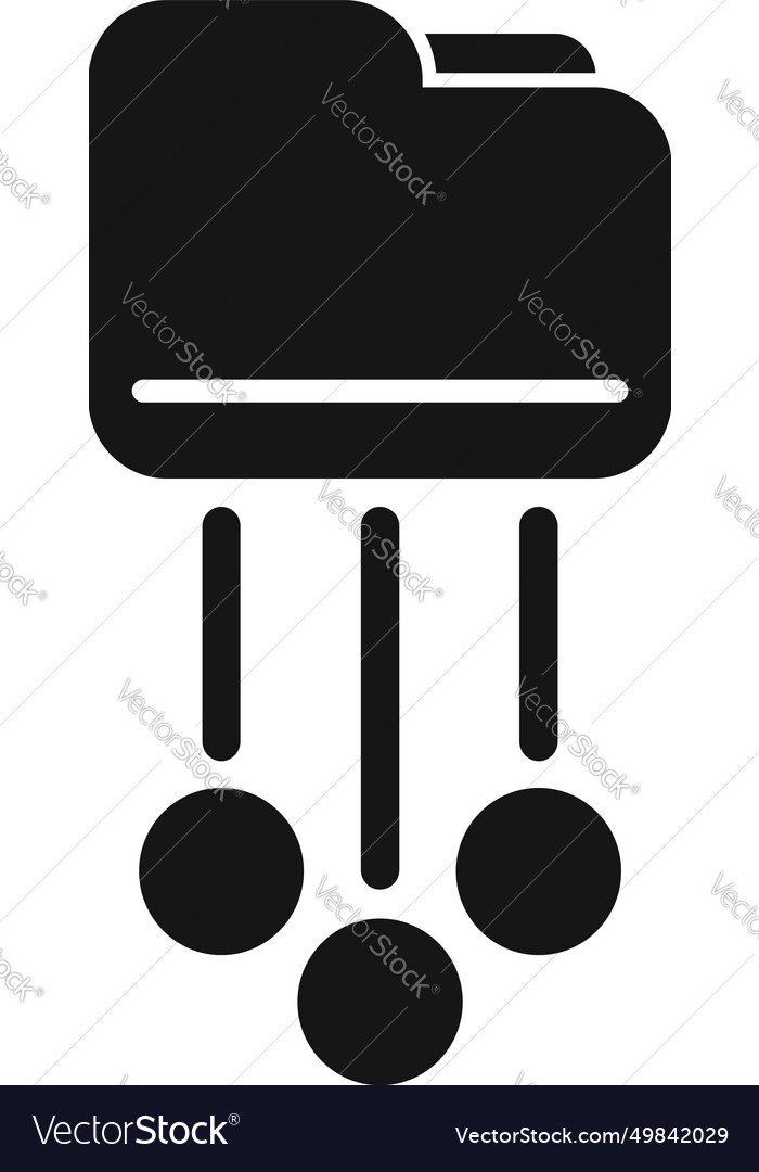 Folder online access icon simple content Vector Image