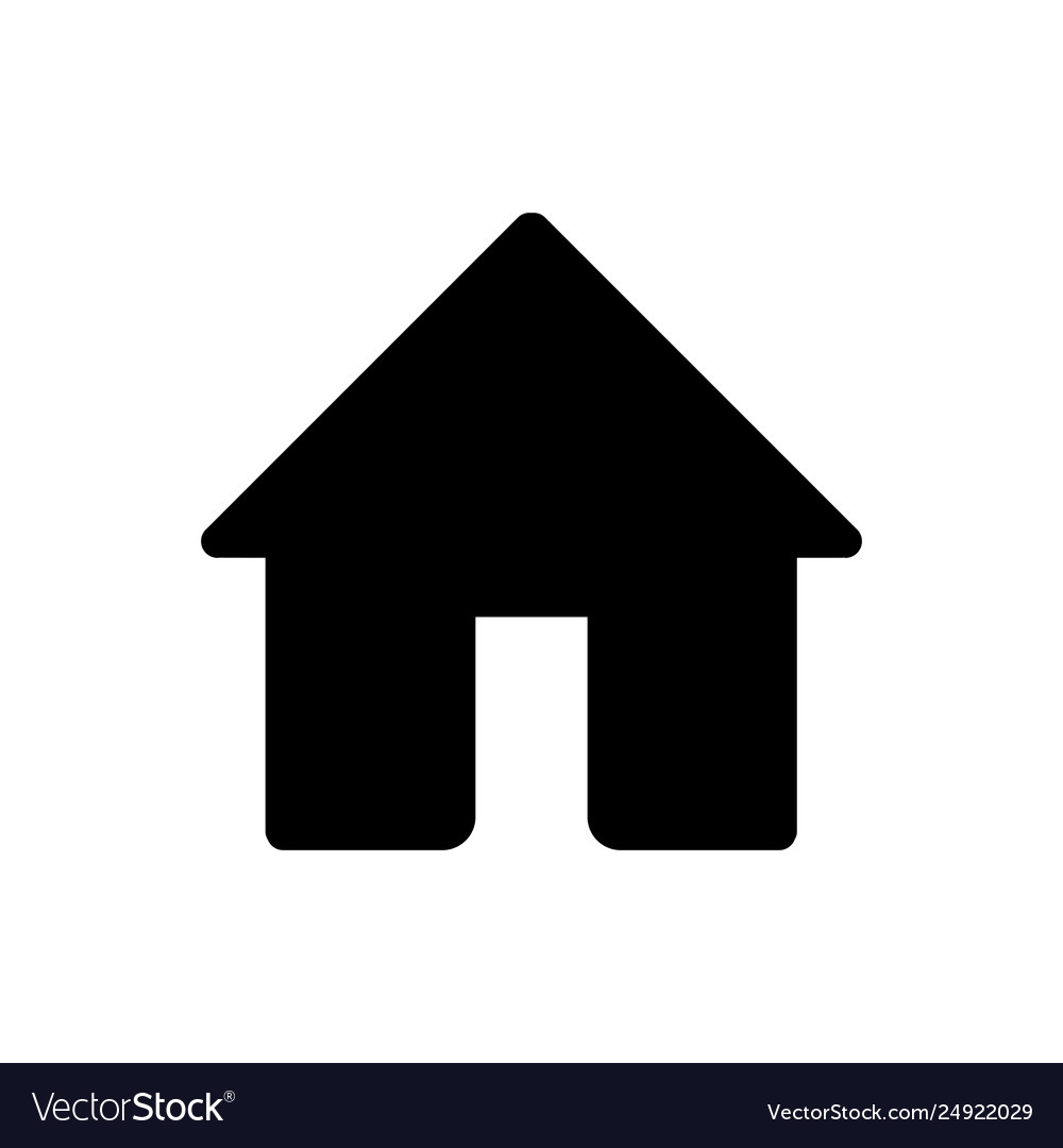 House icon black and white home Royalty Free Vector Image