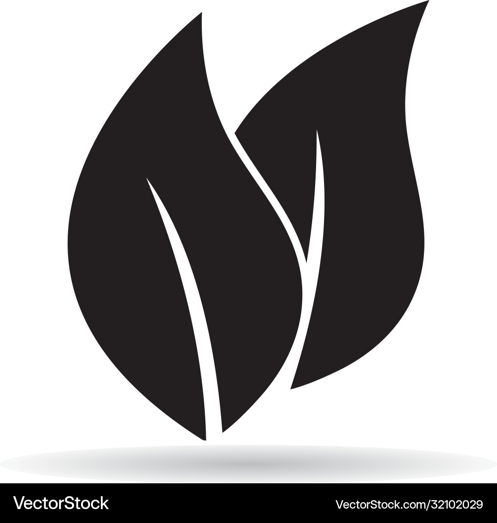 Leaf icon logo Royalty Free Vector Image - VectorStock