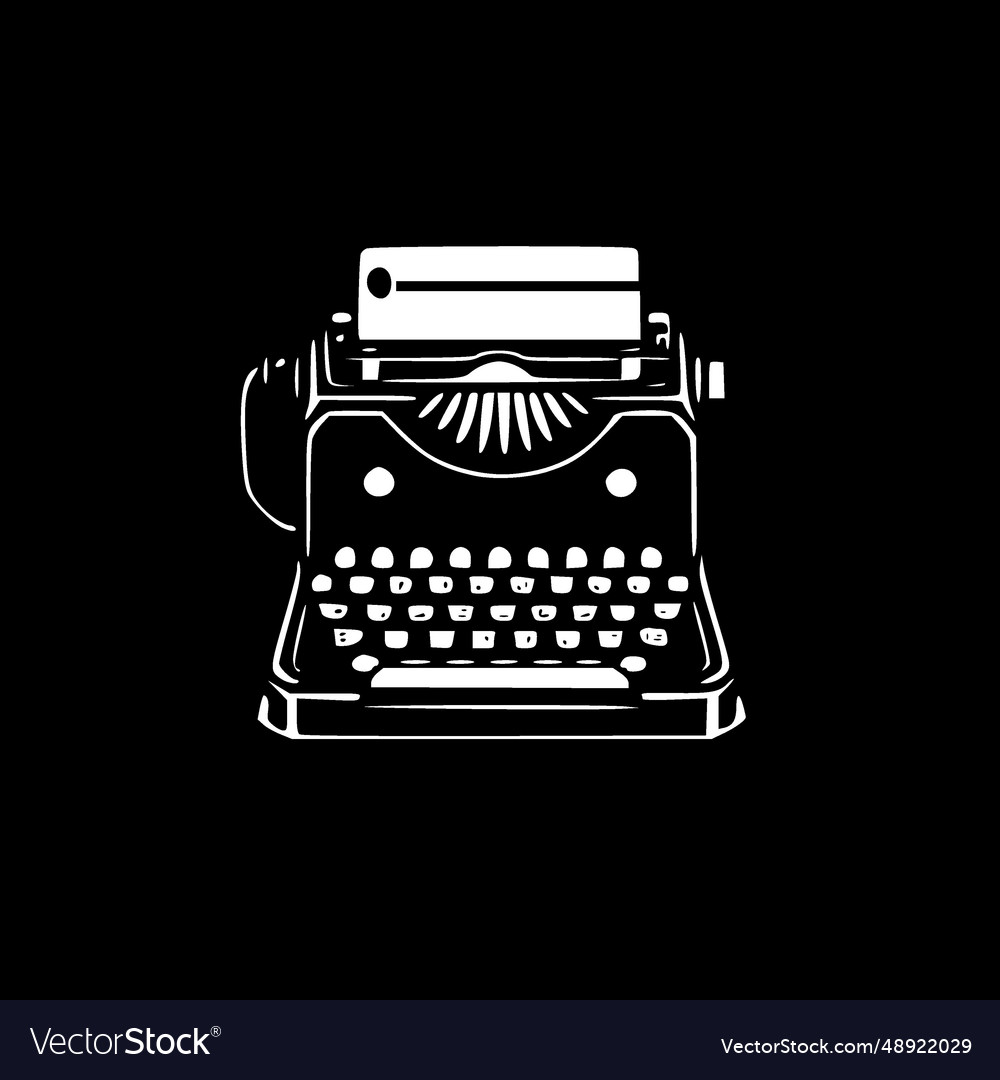 Typewriter - minimalist and flat logo Royalty Free Vector