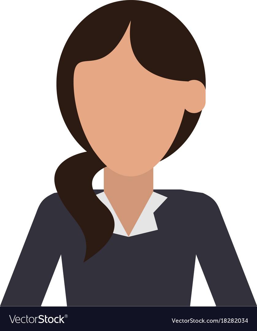 Businesswoman character avatar icon Royalty Free Vector