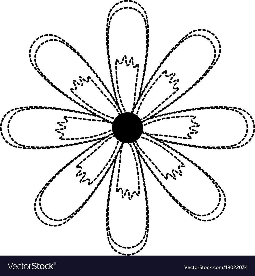 Flower sticker Royalty Free Vector Image - VectorStock