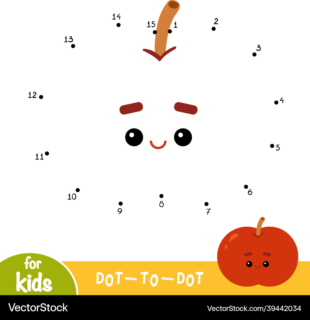 Numbers game education for children apple Vector Image