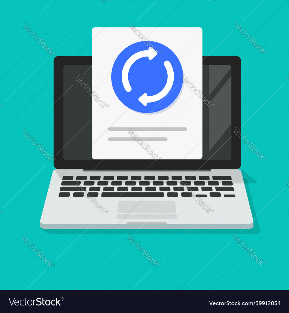Updating file icon on computer or upgrading Vector Image