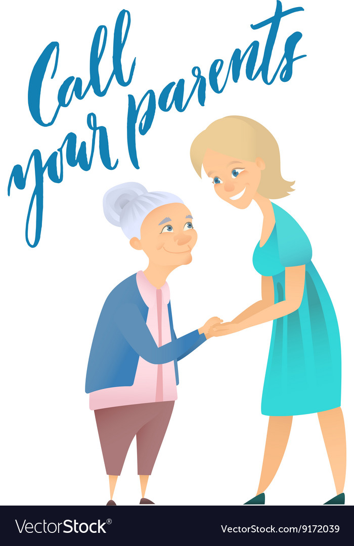 About old parent and woman