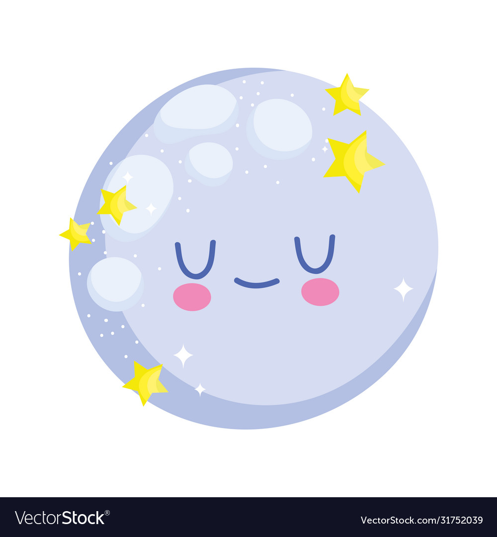 Bashower cartoon moon sleep announce newborn Vector Image