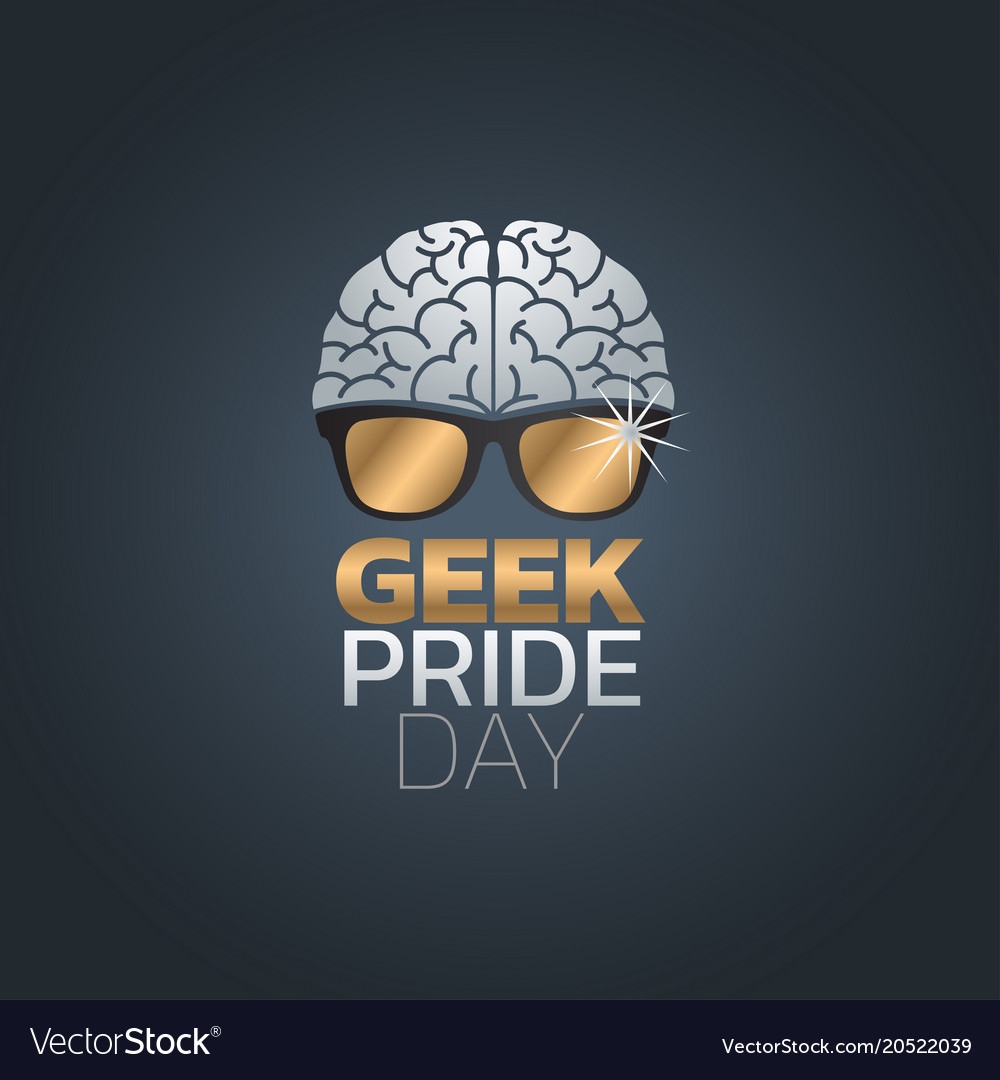 Geek pride day icon design Royalty Free Vector Image