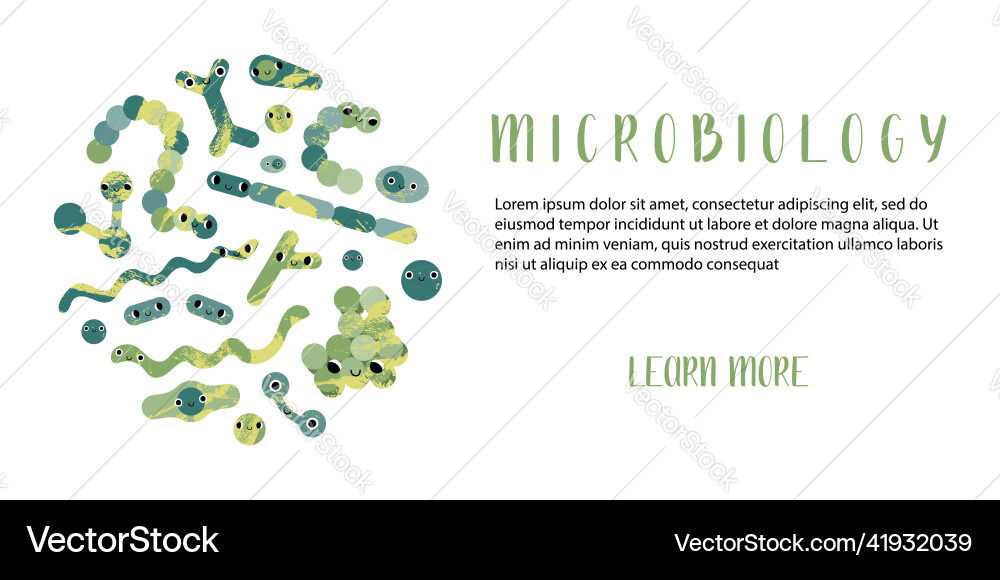 Microbiology bacteriology bacteria Royalty Free Vector Image