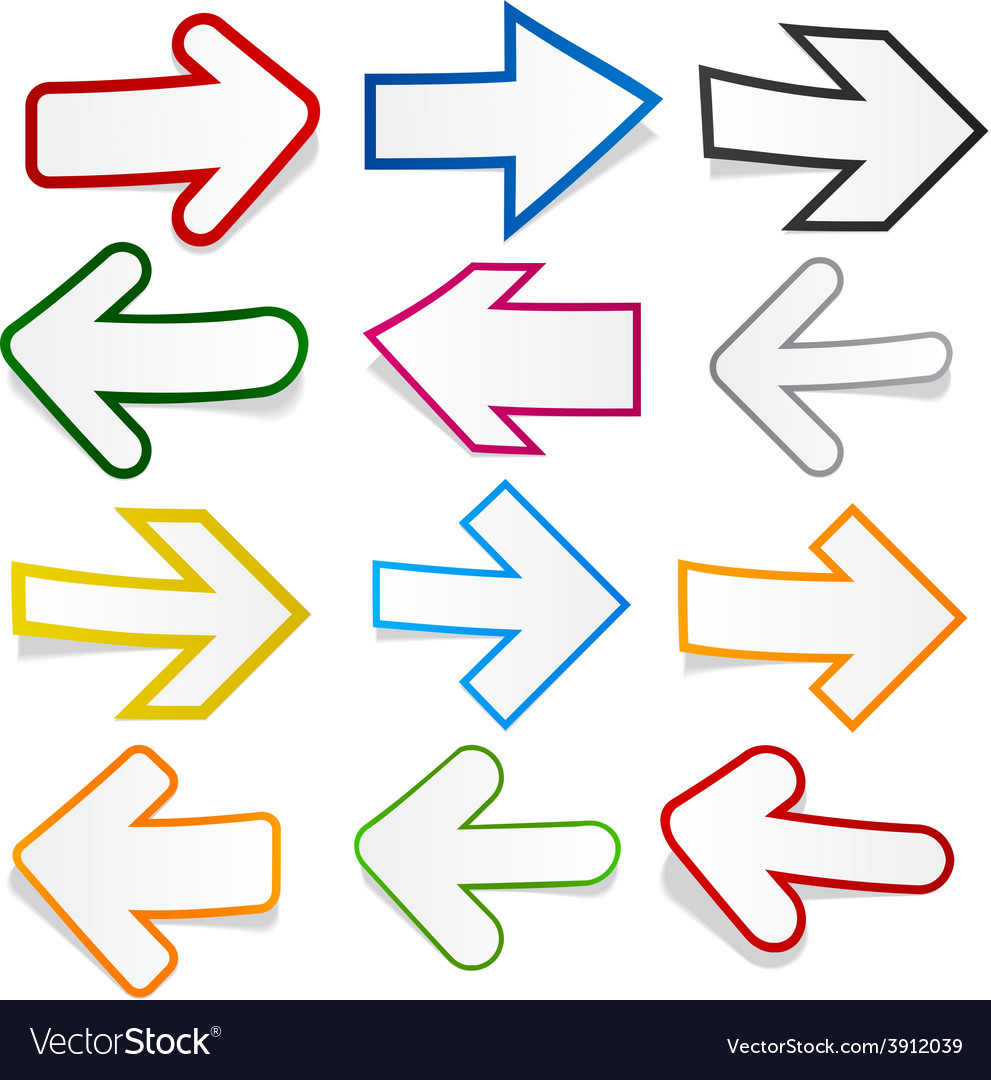 Paper arrows Royalty Free Vector Image - VectorStock