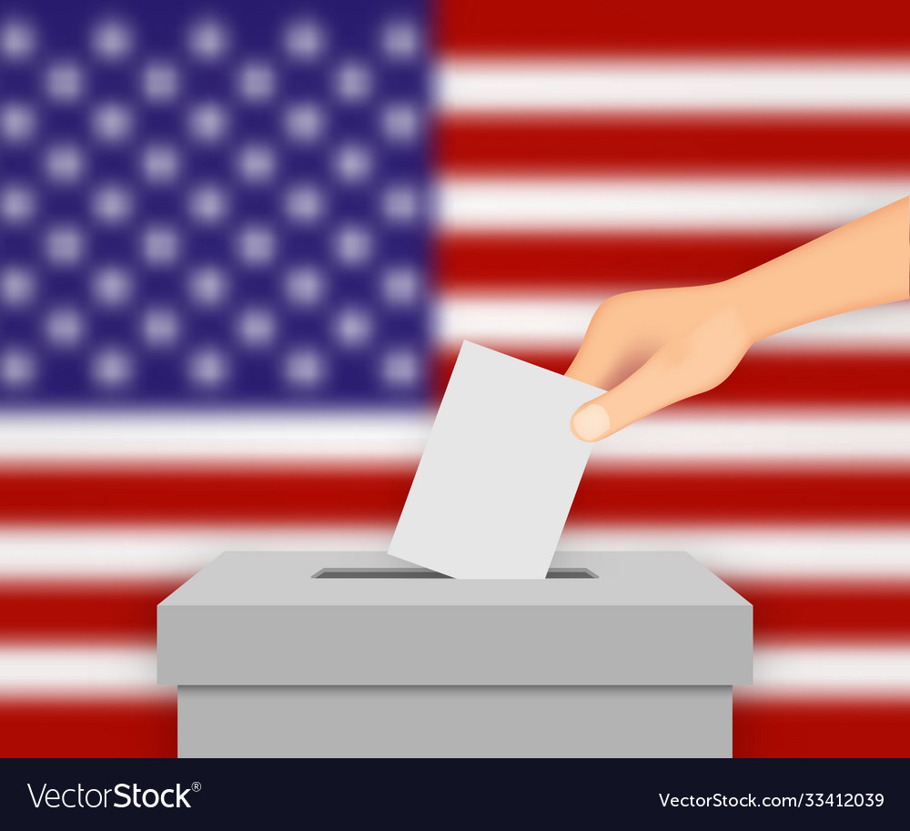 United states election banner background vector image United states election banner background