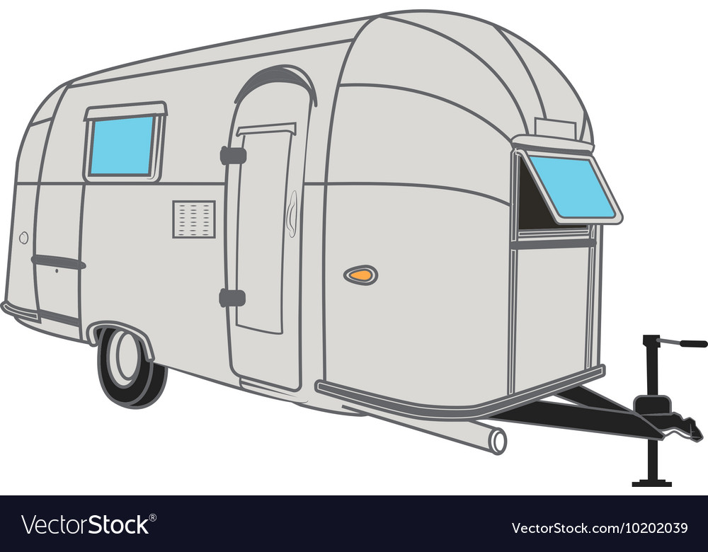 Download Vintage airstream style camper Royalty Free Vector Image