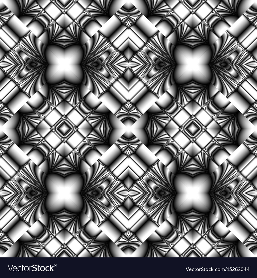 Black and white seamless metal pattern Royalty Free Vector