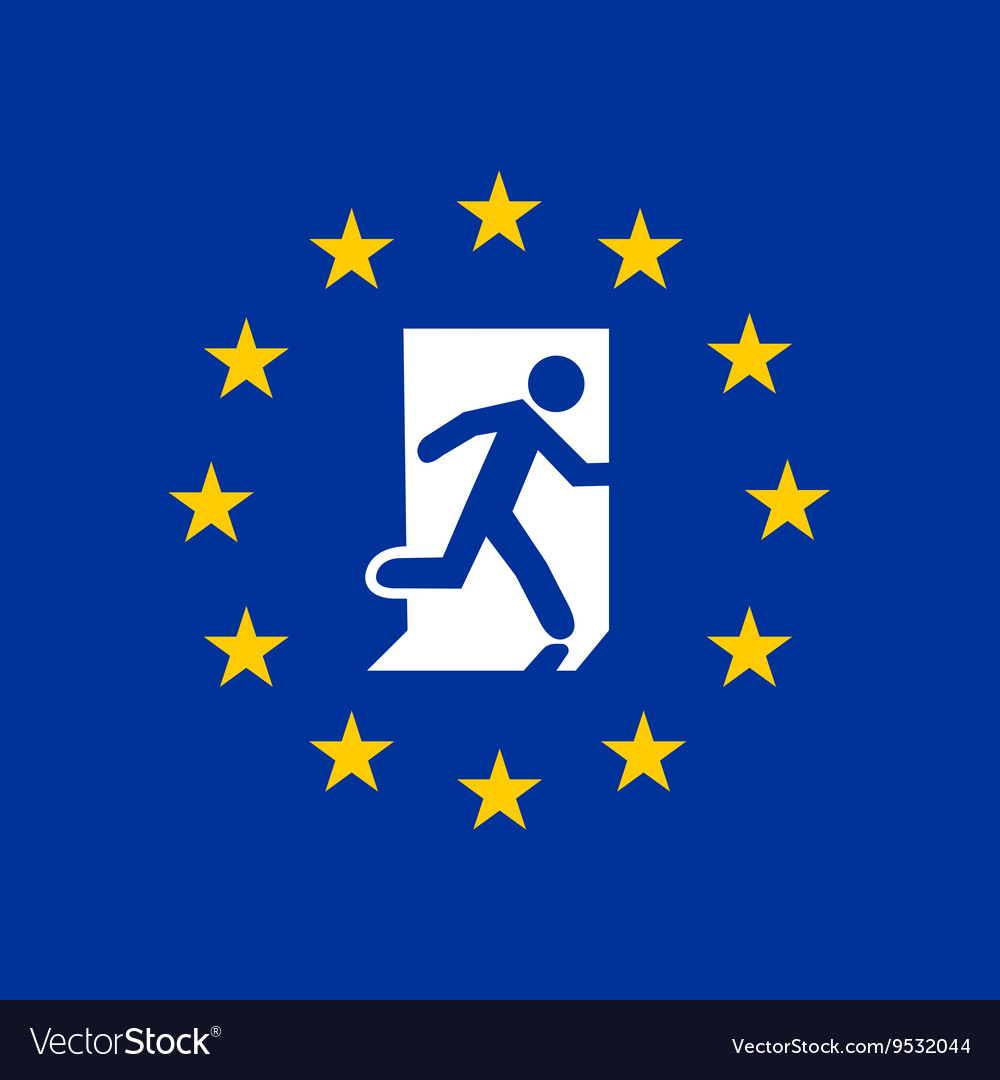 Exit from european union Royalty Free Vector Image