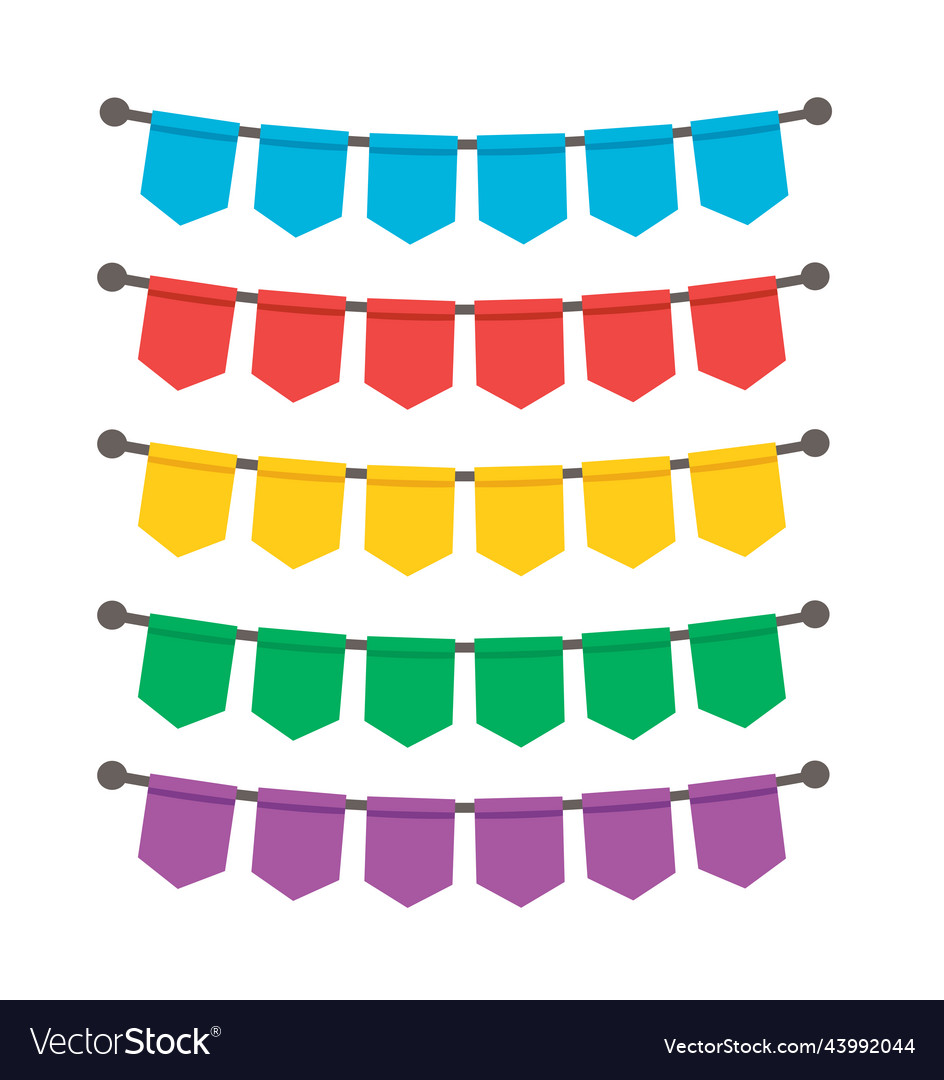 Garlands party banner Royalty Free Vector Image