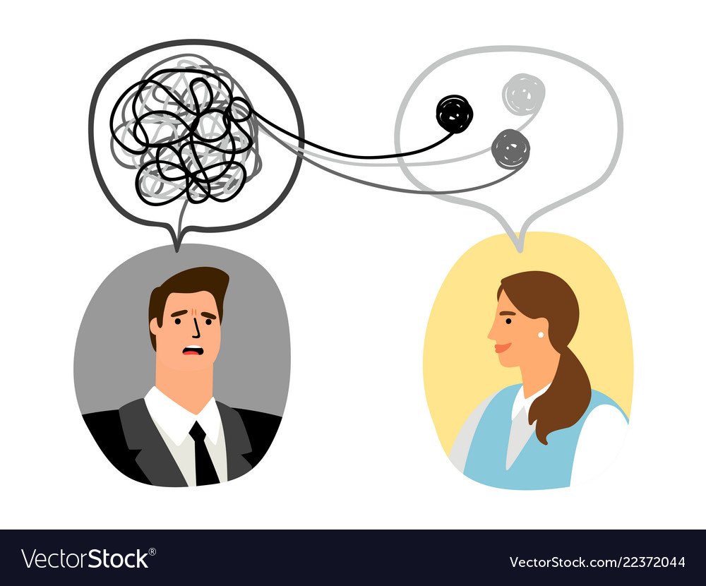 Psychotherapy Concept Royalty Free Vector Image