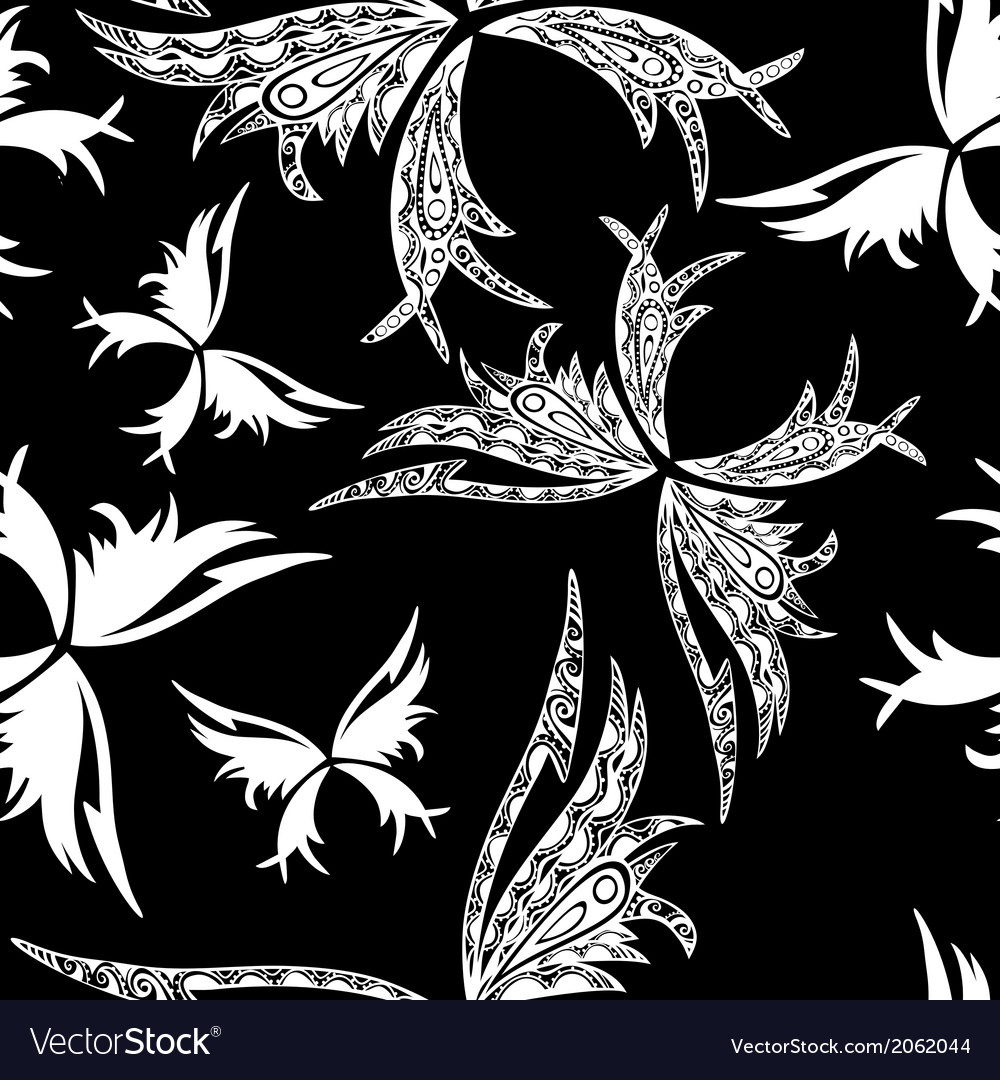 Romantic butterfly seamless pattern Royalty Free Vector