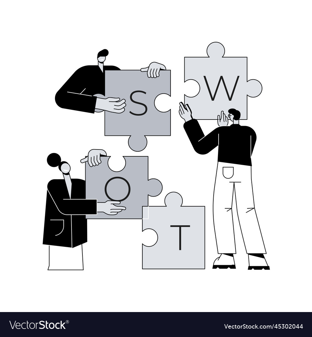 Swot analysis abstract concept